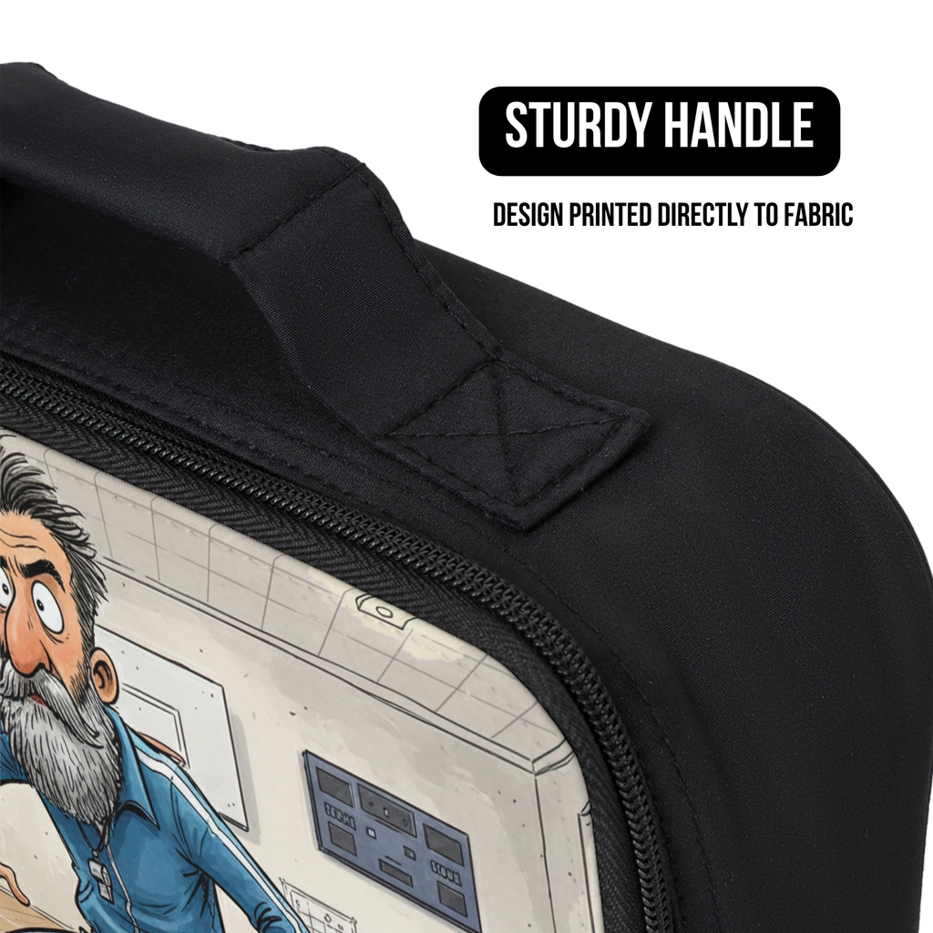 Flipping Out At The Gym Lunch Bag - Cartoon Art Lunchbox