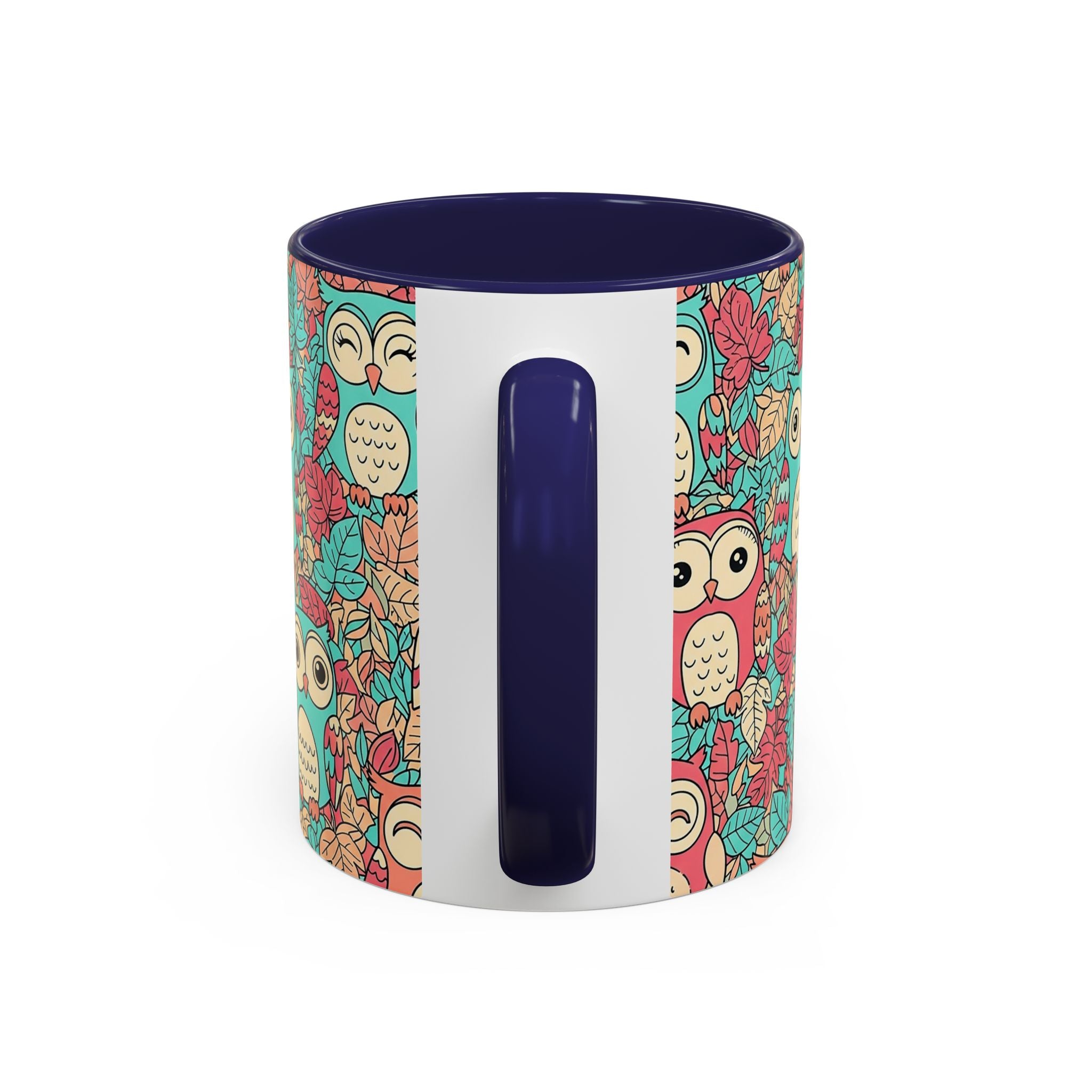 Colorful Owl Pattern Coffee Mug — Cute Woodland Tea & Coffee Cup (11/15oz)