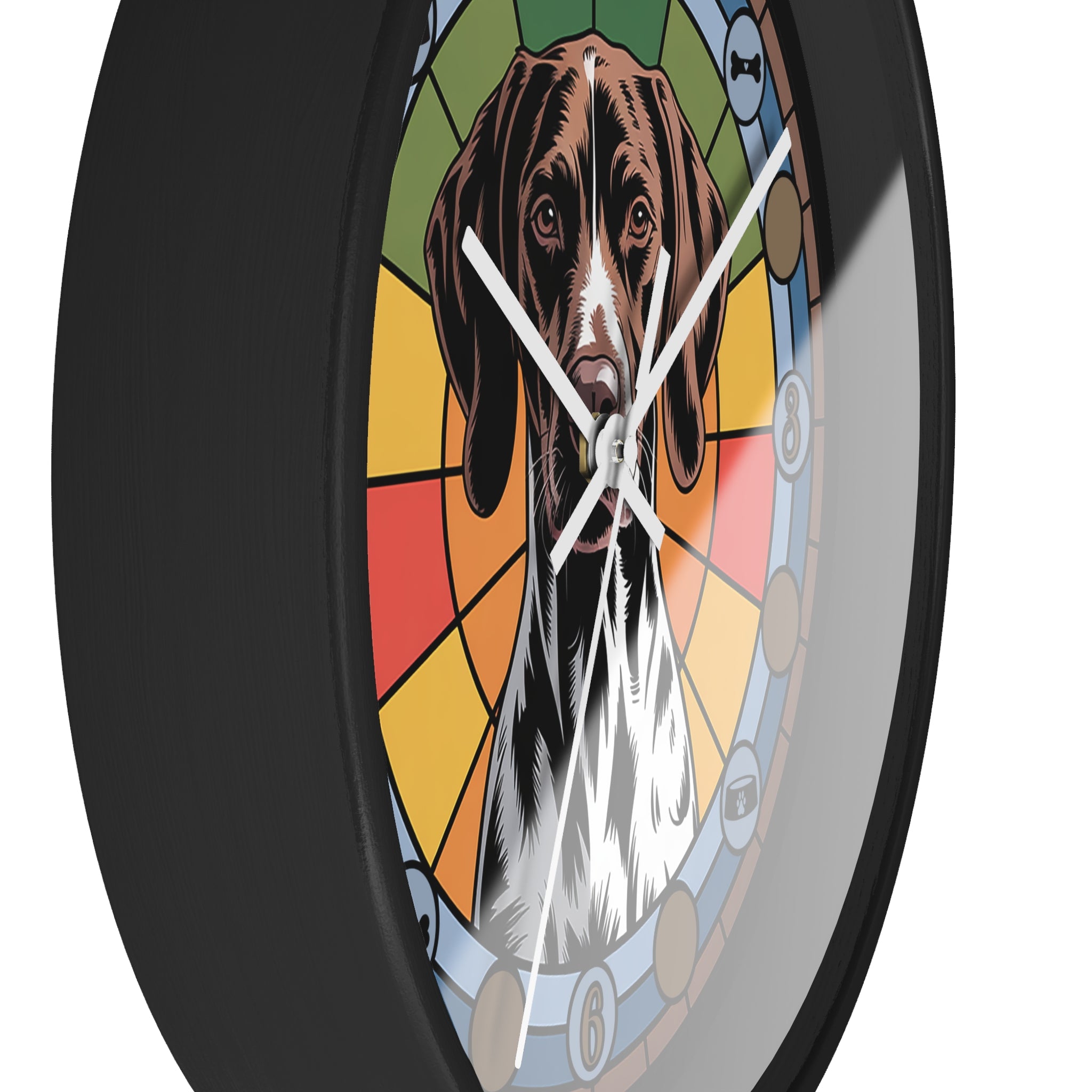 German Shorthaired Pointer Colorful Wall Clock — Dog Home Decor