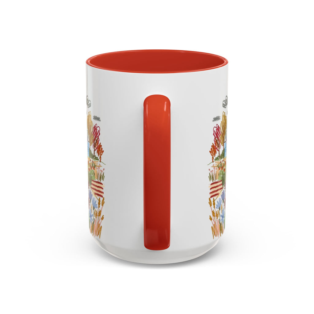 Personalized Floral Cottage Coffee Mug | Custom Name Accent Mug (11/15oz)