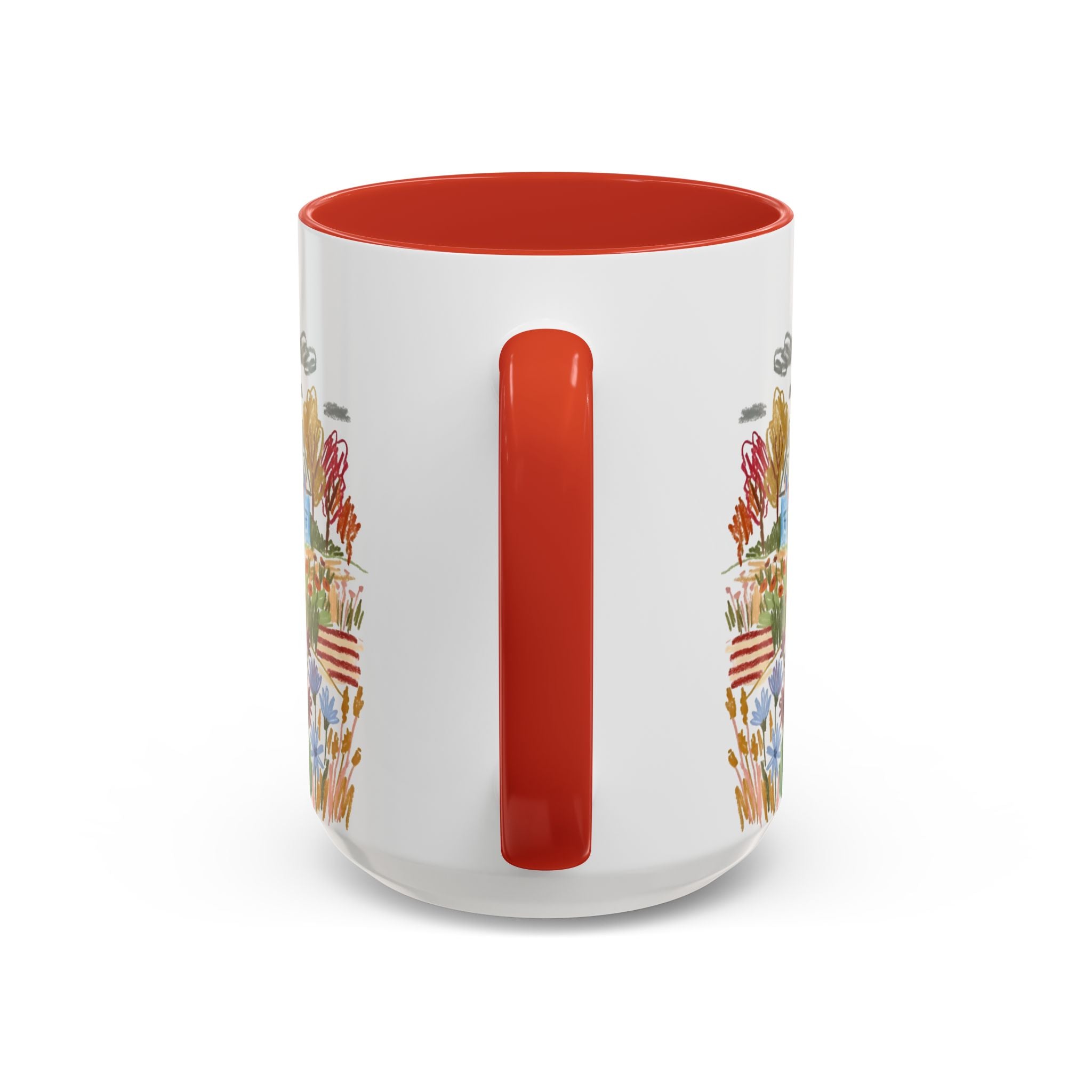 Personalized Floral Cottage Coffee Mug | Custom Name Accent Mug (11/15oz)