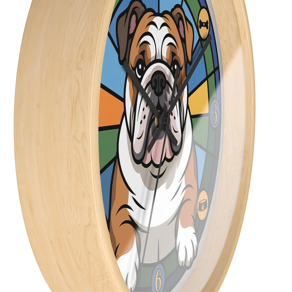 English Bulldog Colorful Wall Clock — Canine Home Decor