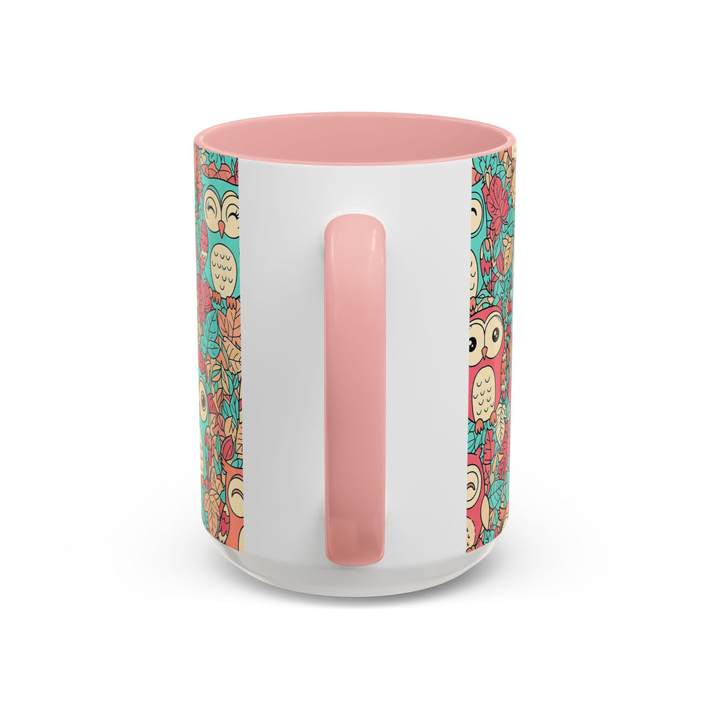 Colorful Owl Pattern Coffee Mug — Cute Woodland Tea & Coffee Cup (11/15oz)