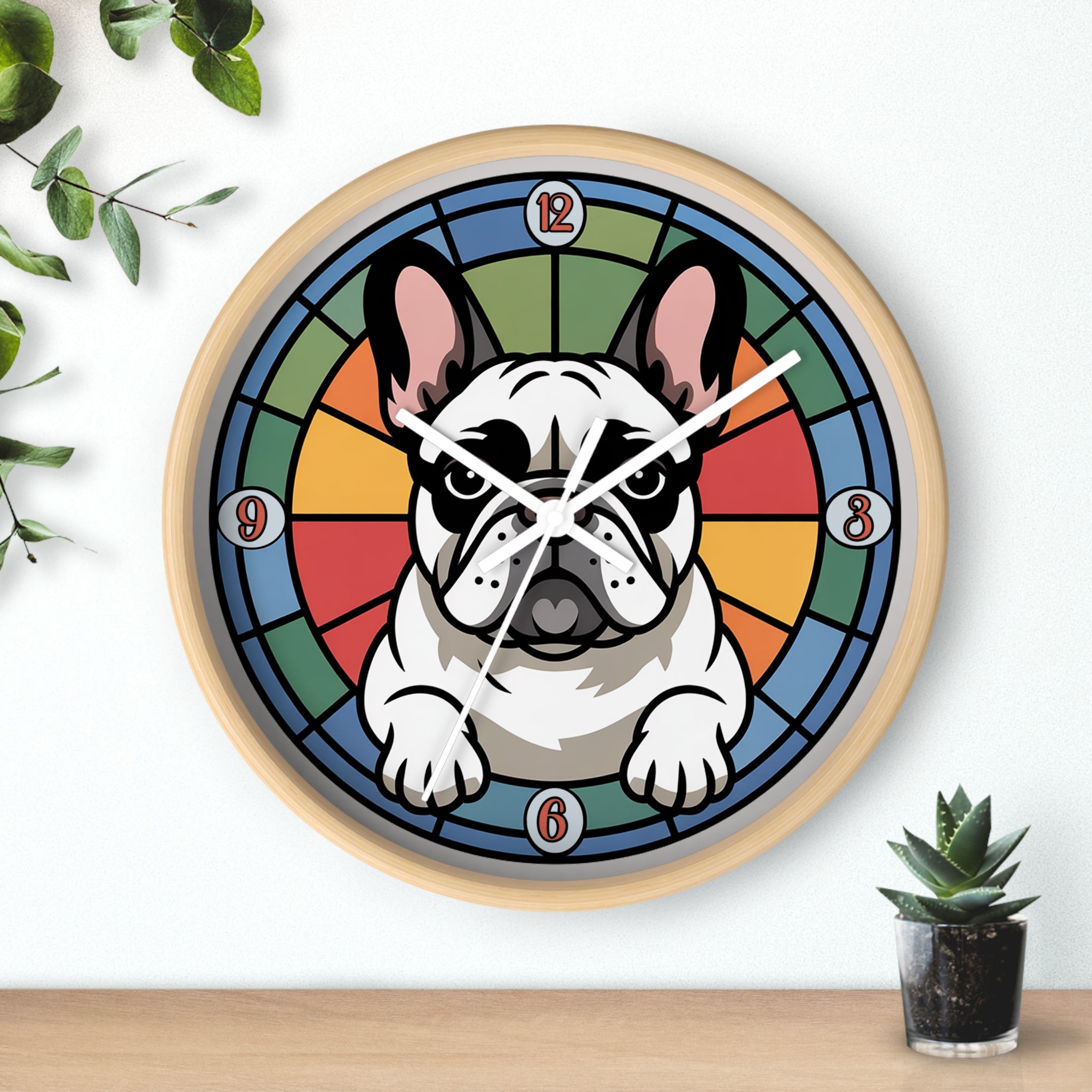 French Bulldog Colorful Wall Clock — Frenchie Home Decor