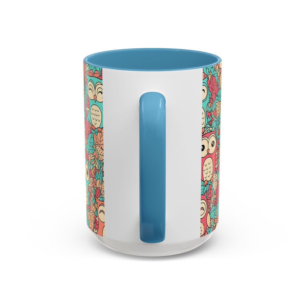 Colorful Owl Pattern Coffee Mug — Cute Woodland Tea & Coffee Cup (11/15oz)