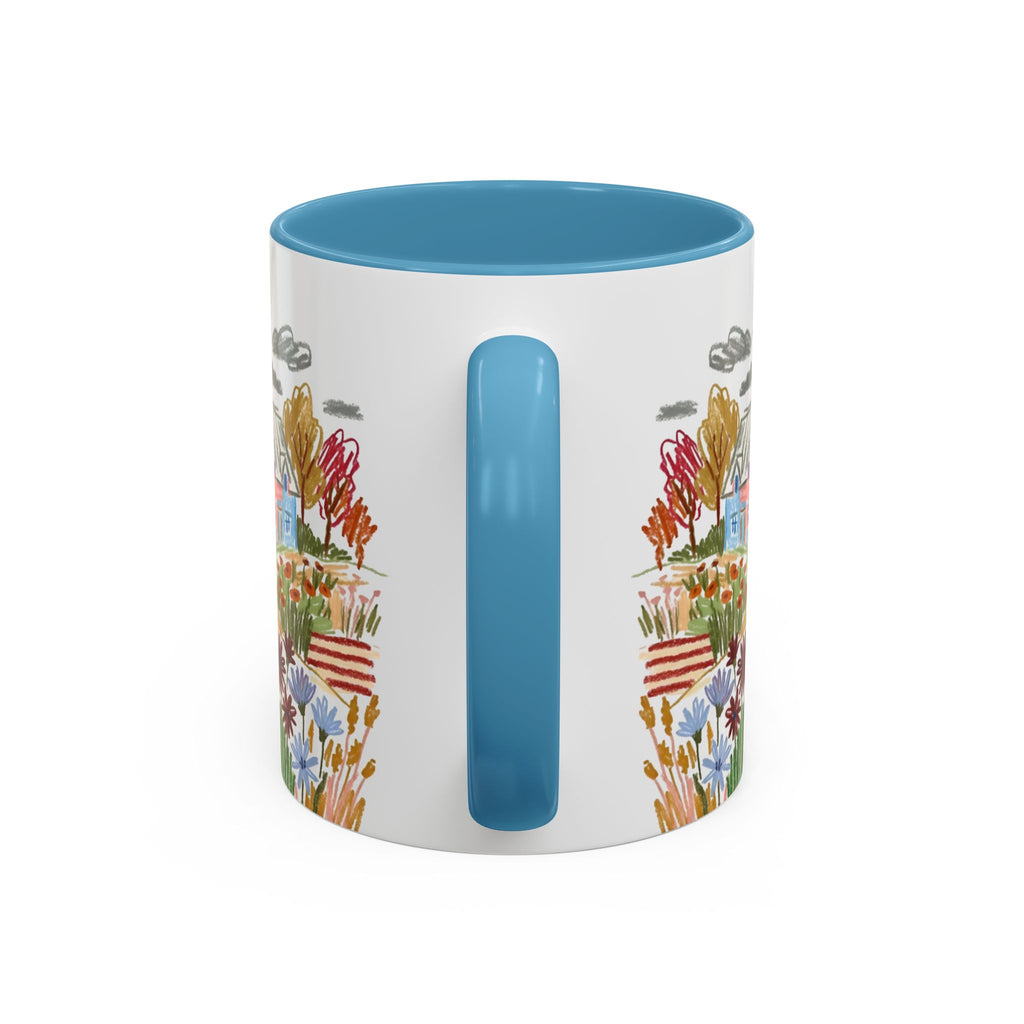 Personalized Floral Cottage Coffee Mug | Custom Name Accent Mug (11/15oz)