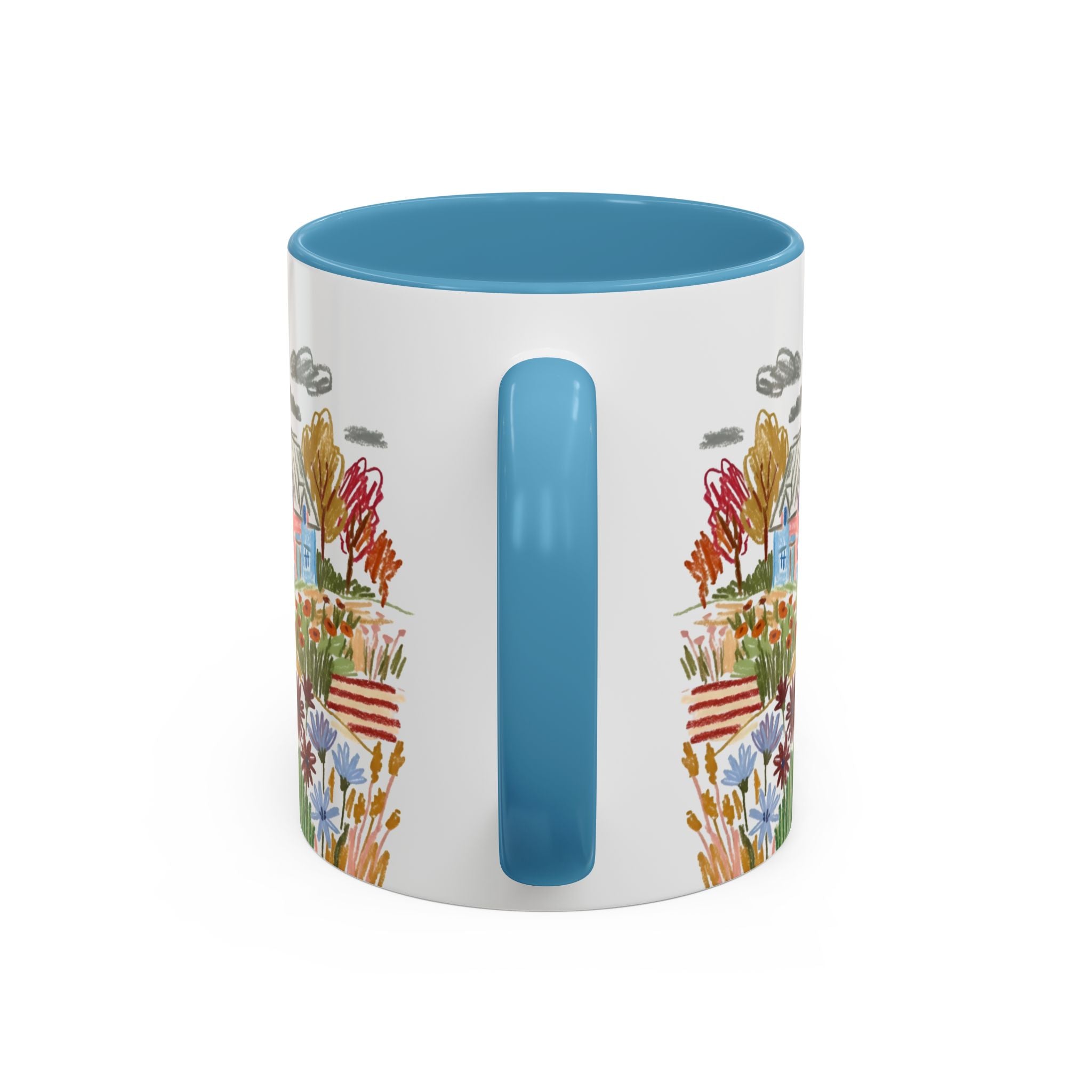 Personalized Floral Cottage Coffee Mug | Custom Name Accent Mug (11/15oz)
