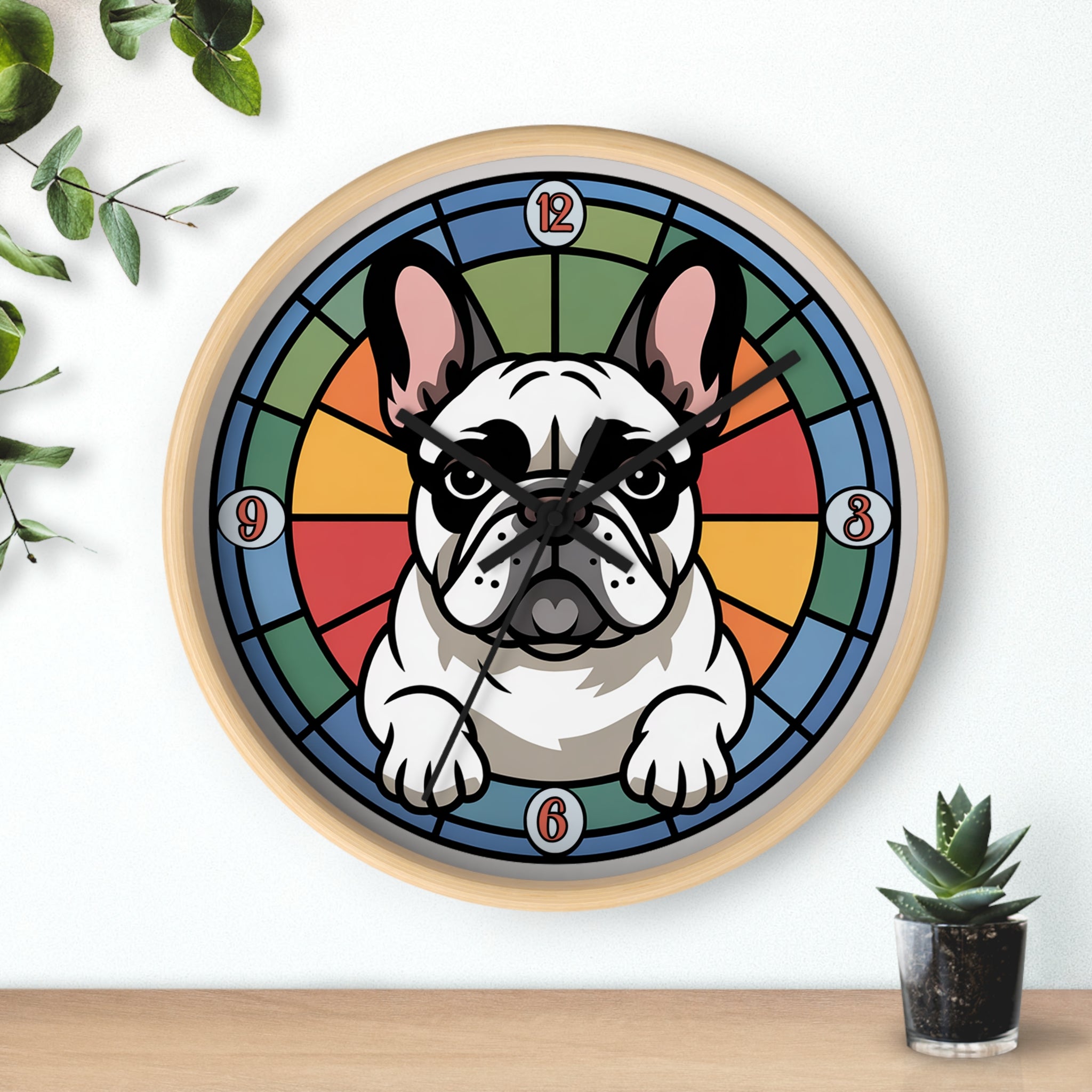 French Bulldog Colorful Wall Clock — Frenchie Home Decor