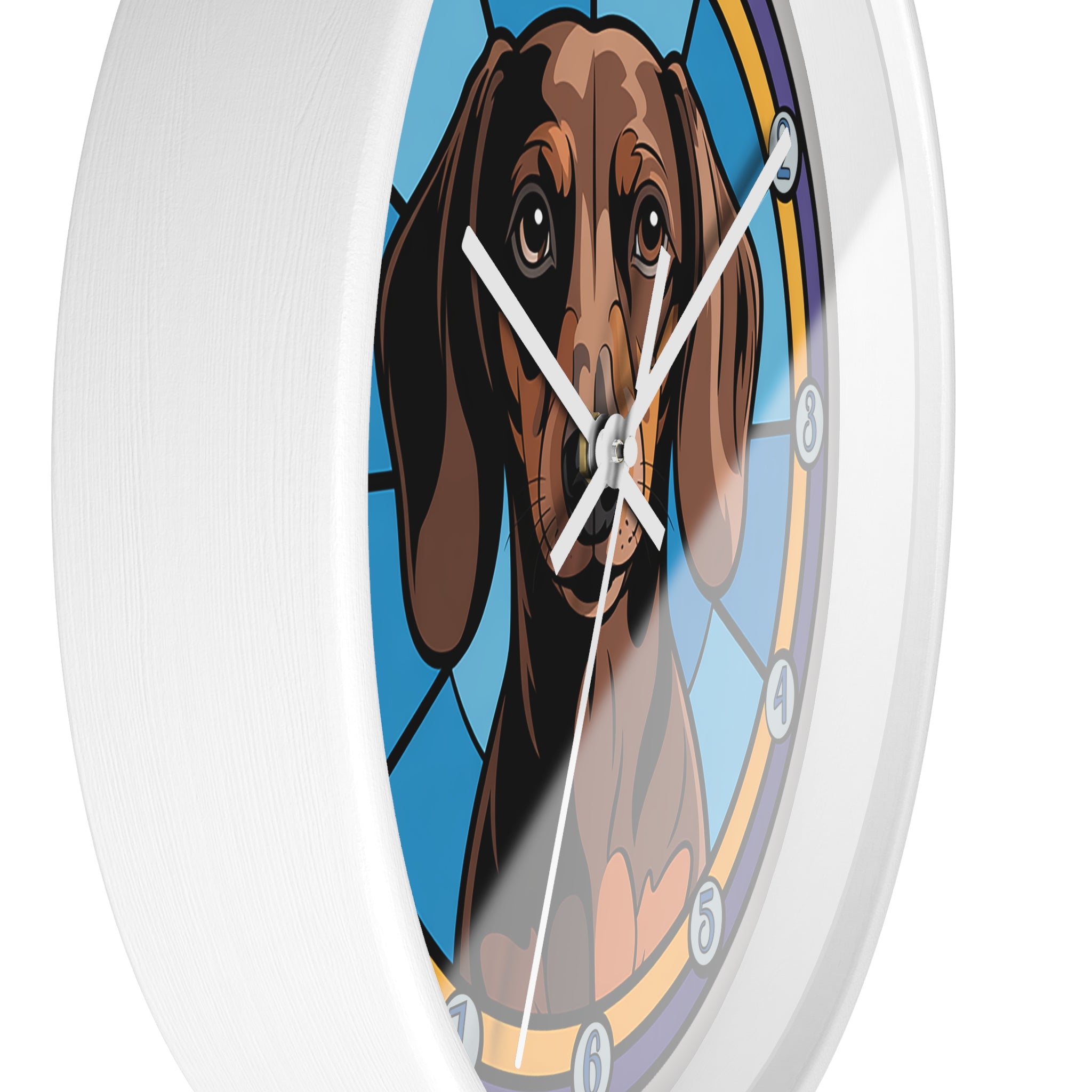 Dachshund  Colorful Wall Clock — Weenie Dog Home Decor