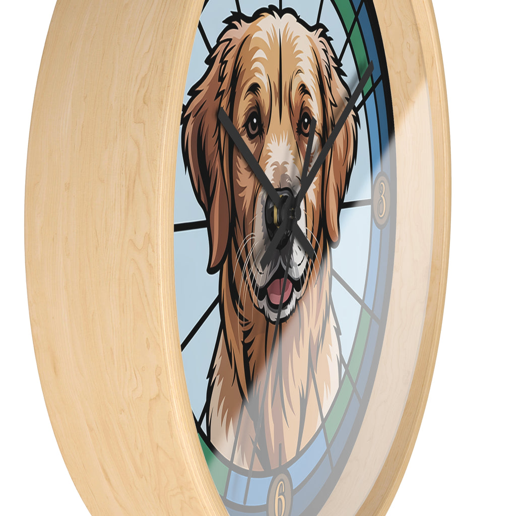 Golden Retriever Colorful Wall Clock — Dog Home Decor