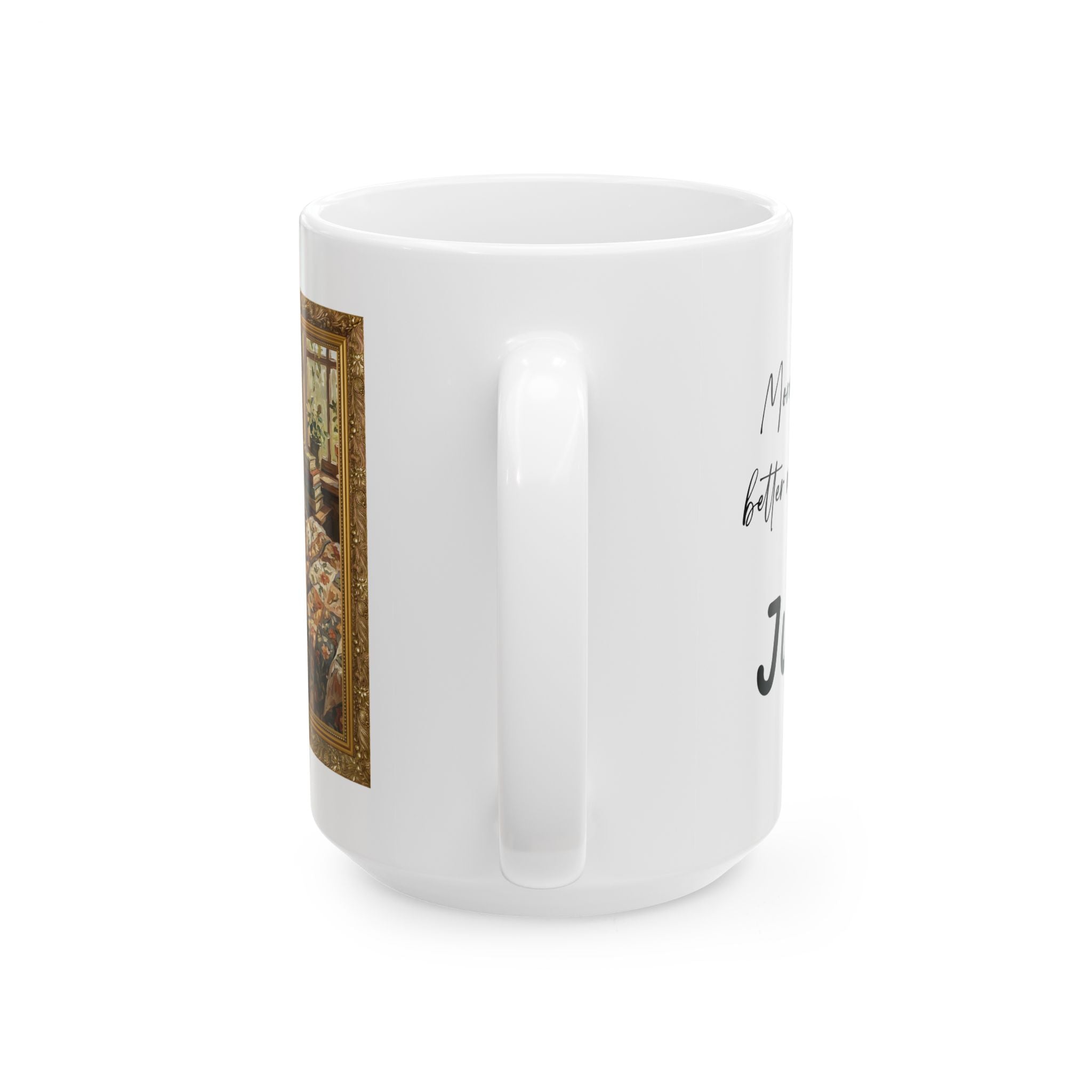 Custom Calico Painted Portrait Ceramic Mug – Personalized Coffee Cat Cup