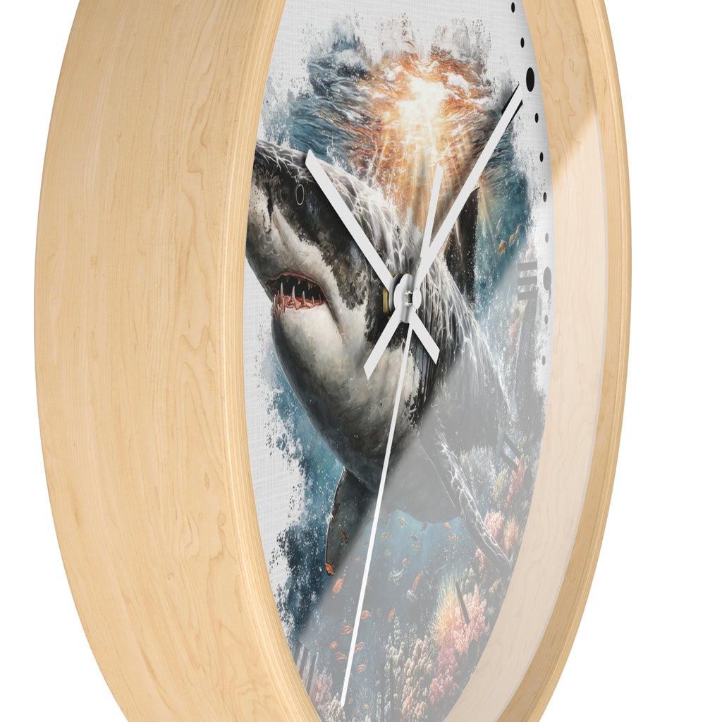 Great White Shark Wall Clock — Ocean Marine Decor