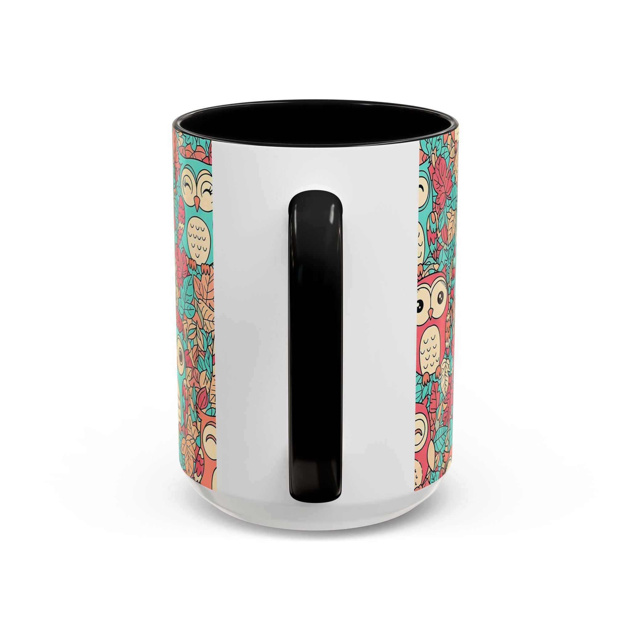 Colorful Owl Pattern Coffee Mug — Cute Woodland Tea & Coffee Cup (11/15oz)