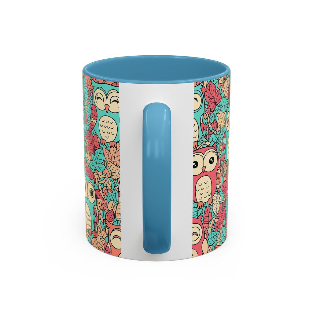 Colorful Owl Pattern Coffee Mug — Cute Woodland Tea & Coffee Cup (11/15oz)