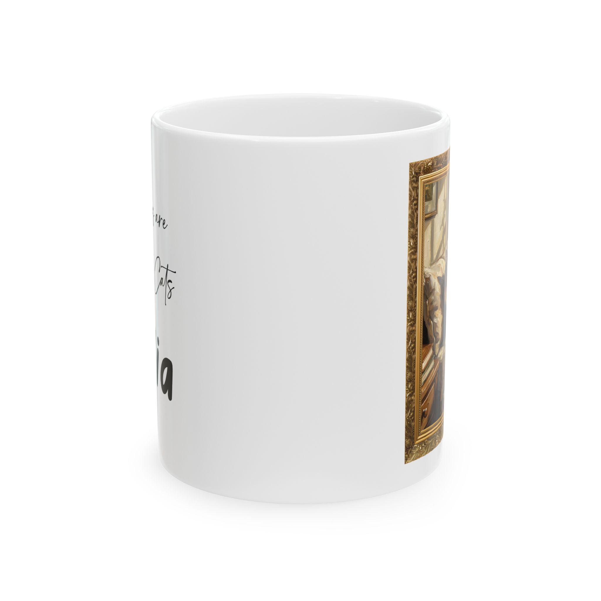 Custom Calico Painted Portrait Ceramic Mug – Personalized Coffee Cat Cup