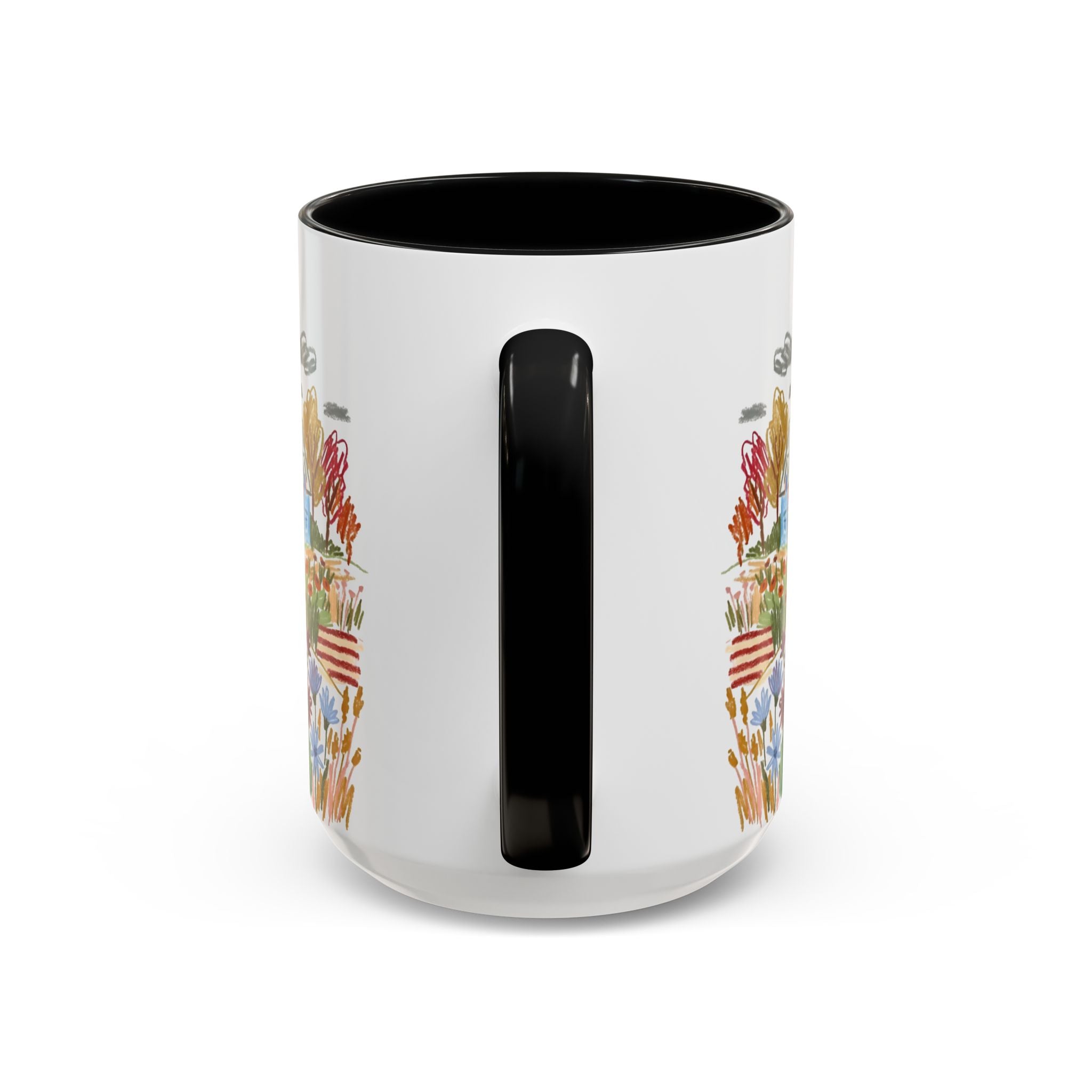 Personalized Floral Cottage Coffee Mug | Custom Name Accent Mug (11/15oz)