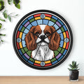 Caviler King Charles Color Wheel Wall Clock — Spaniel Dog Home Decor