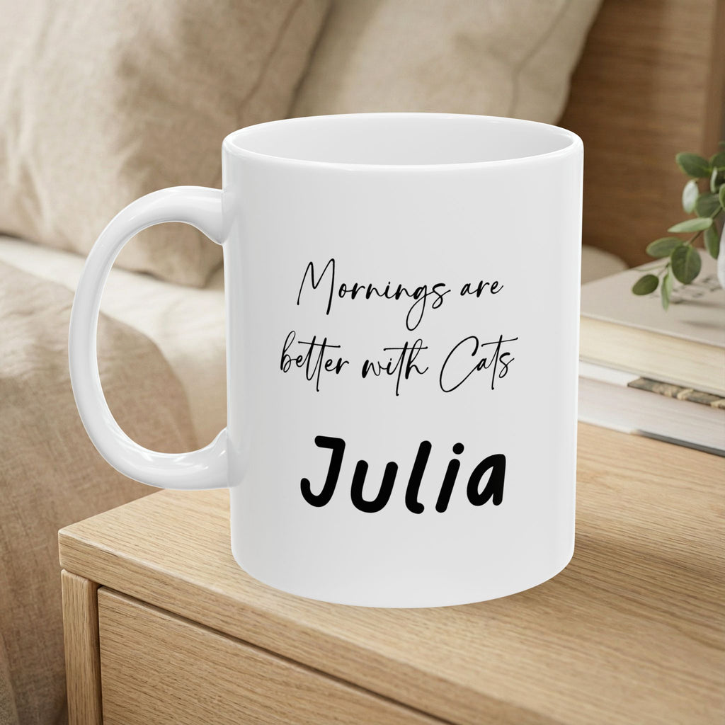 Custom Calico Painted Portrait Ceramic Mug – Personalized Coffee Cat Cup