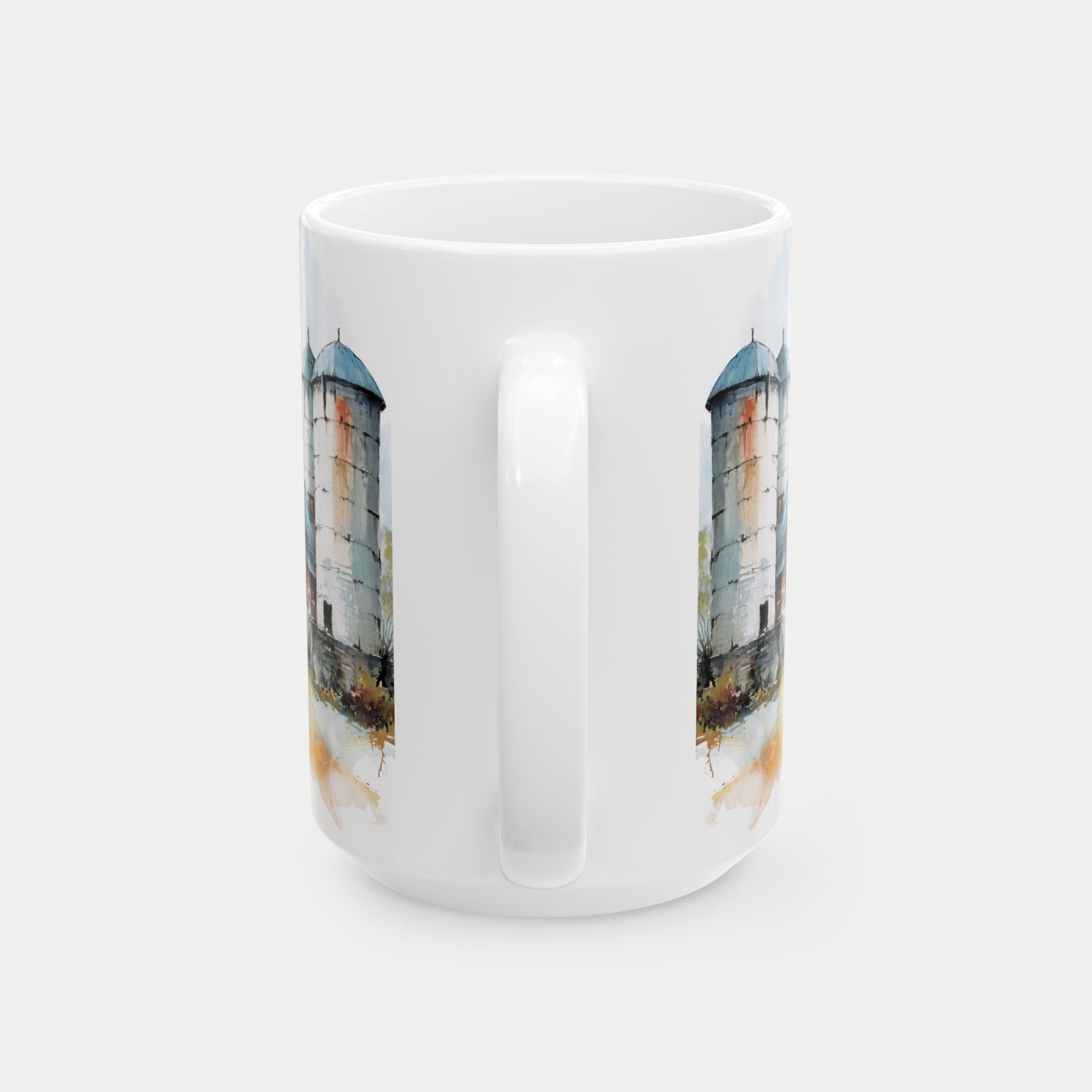 Personalized Old Chicken Farmhouse Ceramic Mug — Rustic Country Morning Coffee Cup