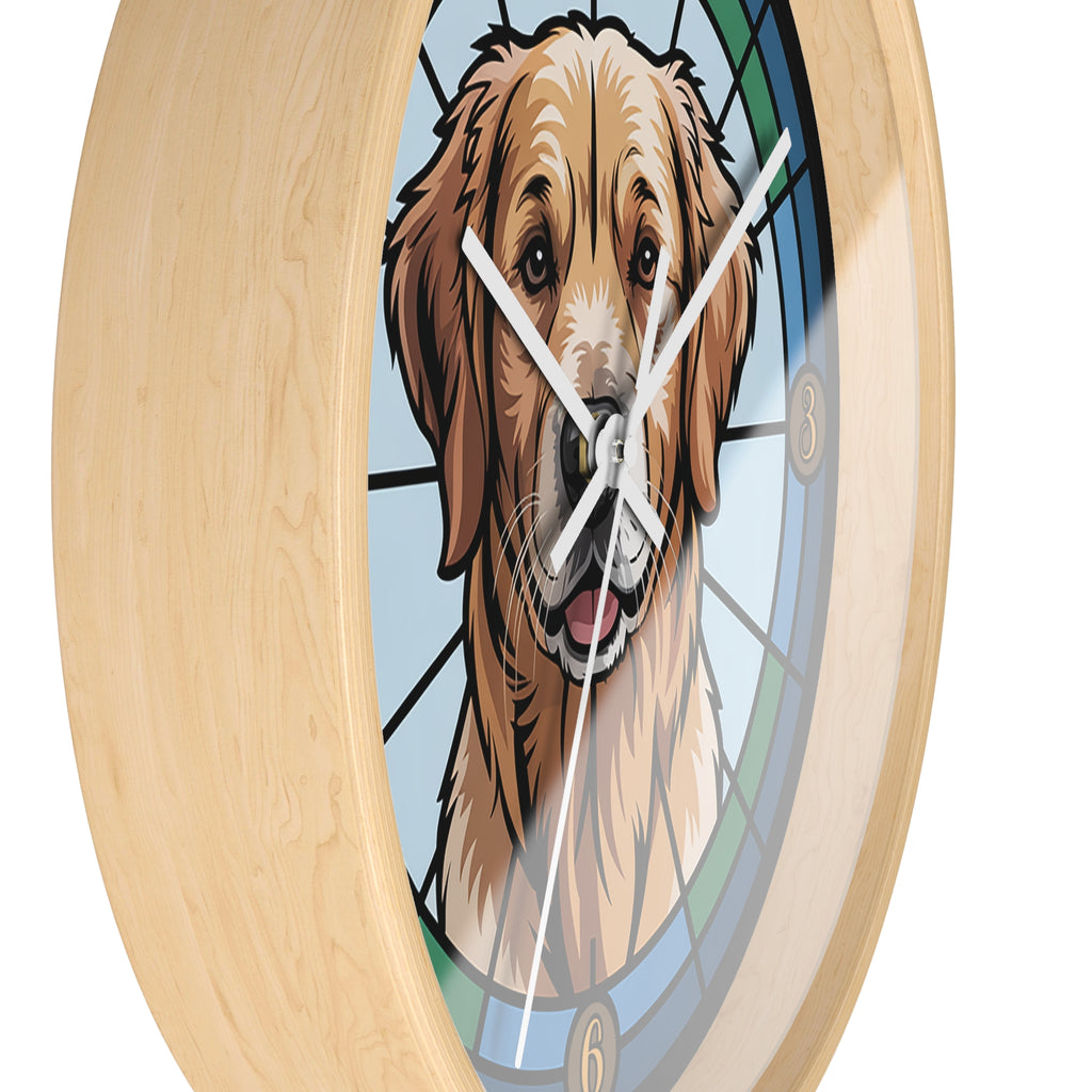 Golden Retriever Colorful Wall Clock — Dog Home Decor