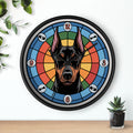 Doberman Pincer Color Wheel Wall Clock — Dog Home Decor