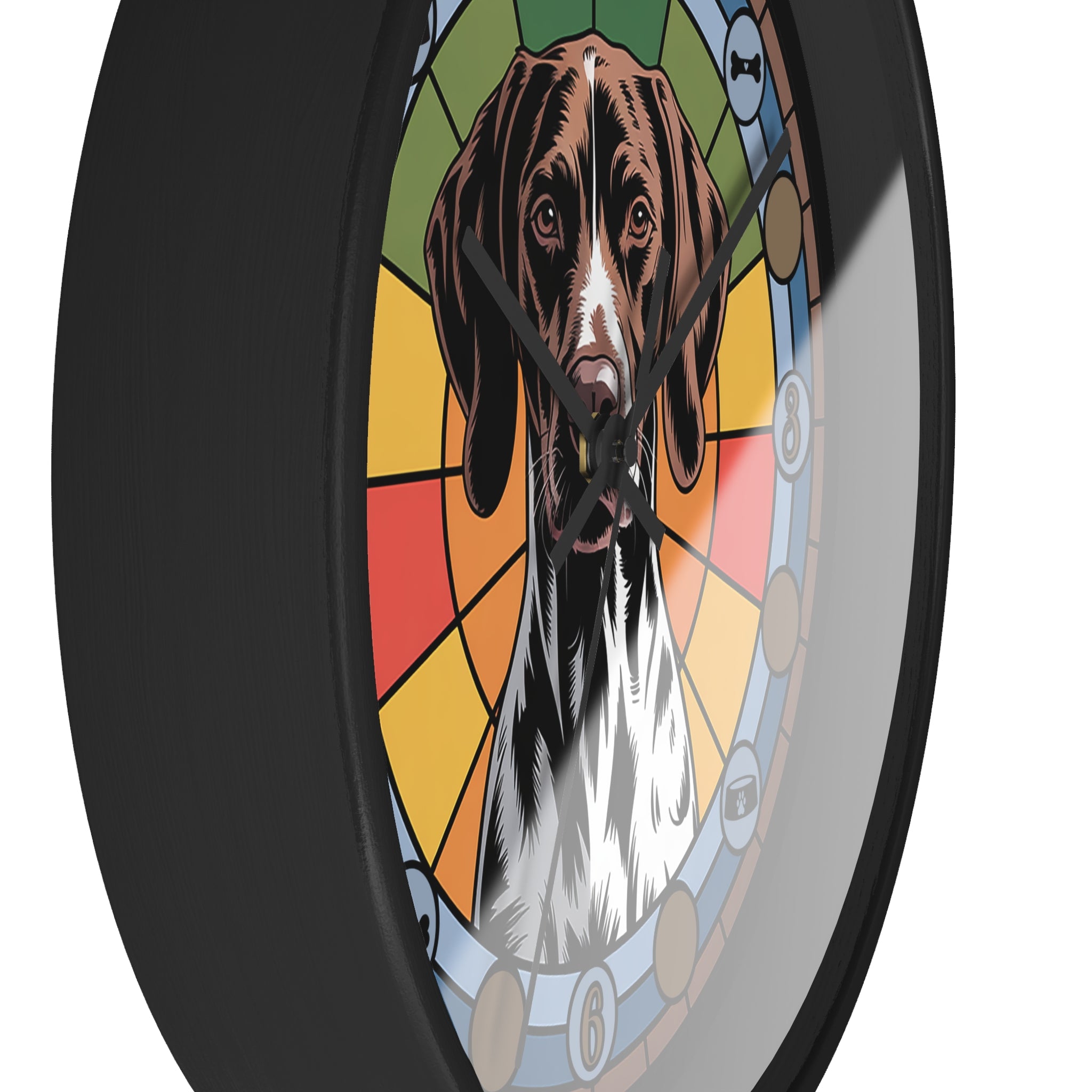 German Shorthaired Pointer Colorful Wall Clock — Dog Home Decor