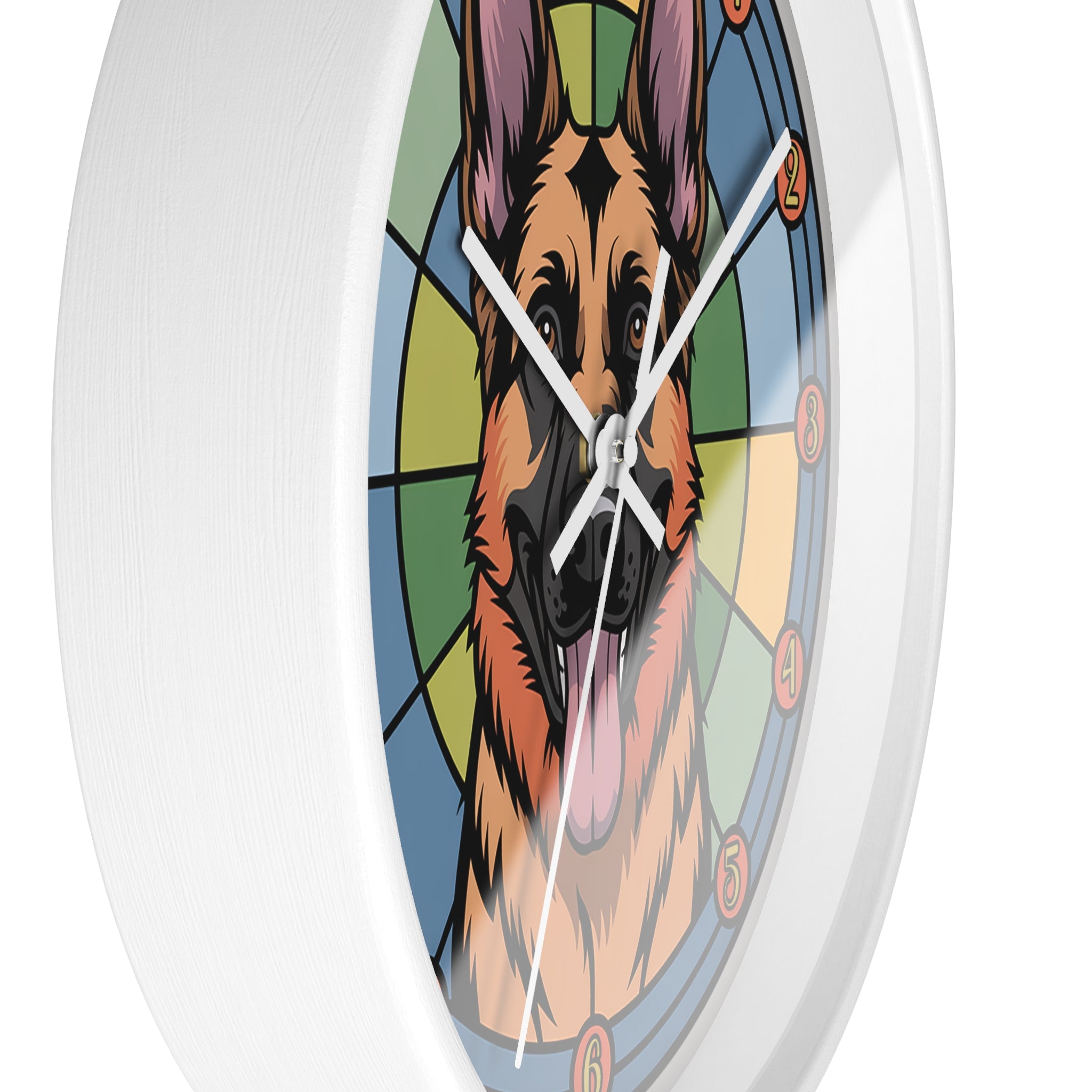 German Shepherd Colorful Wall Clock — Canine Home Decor