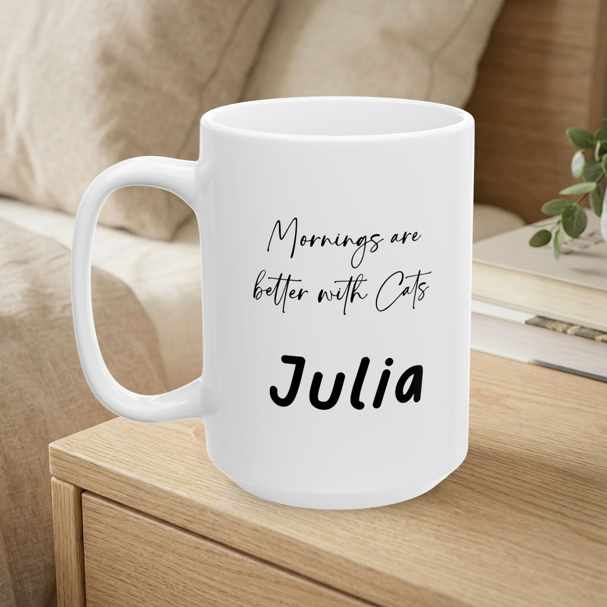 Custom Calico Painted Portrait Ceramic Mug – Personalized Coffee Cat Cup