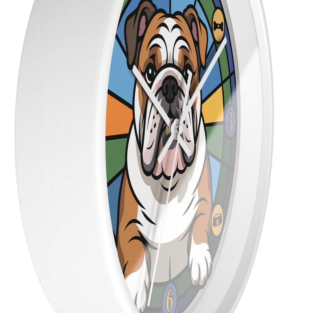 English Bulldog Colorful Wall Clock — Canine Home Decor