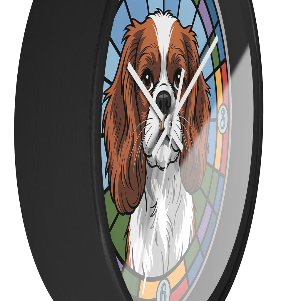 Caviler King Charles Color Wheel Wall Clock — Spaniel Dog Home Decor