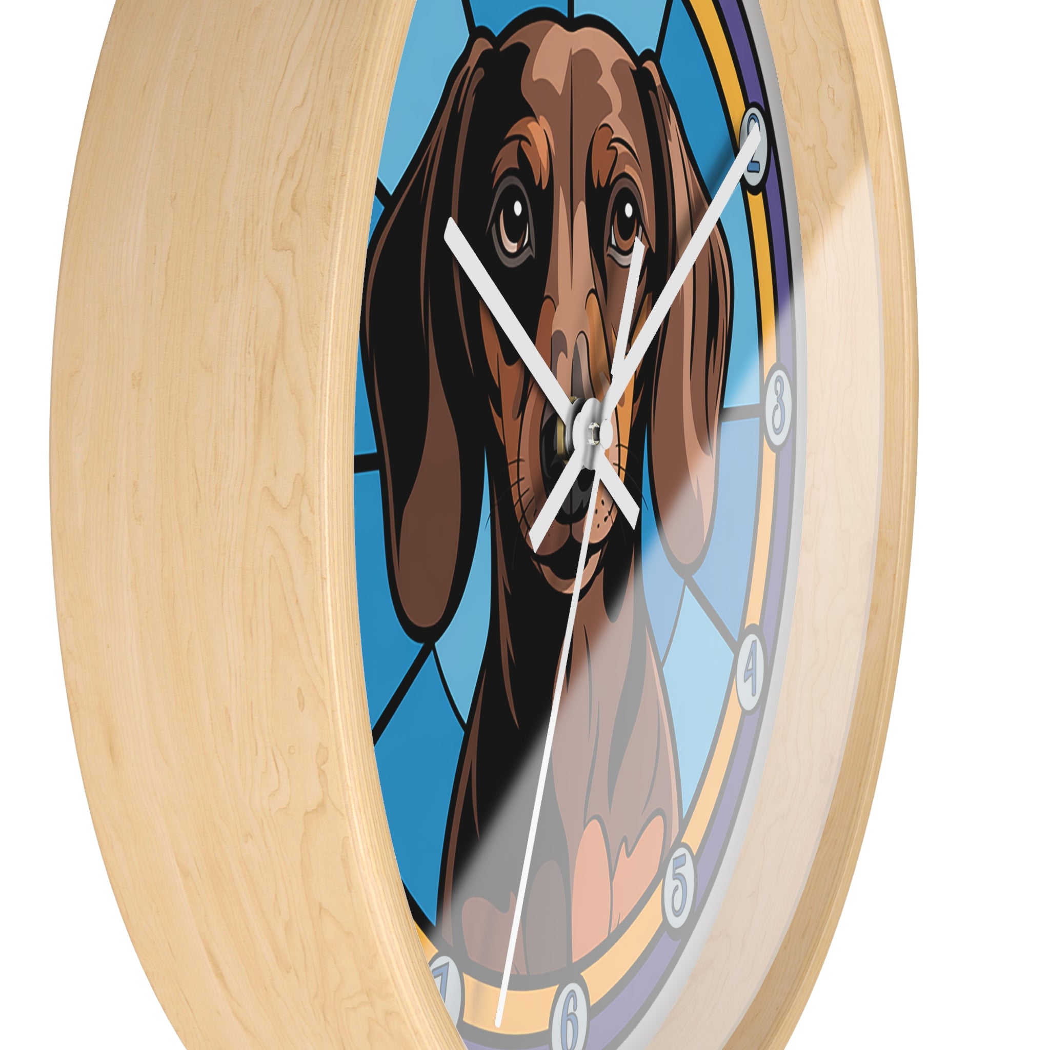 Dachshund  Colorful Wall Clock — Weenie Dog Home Decor