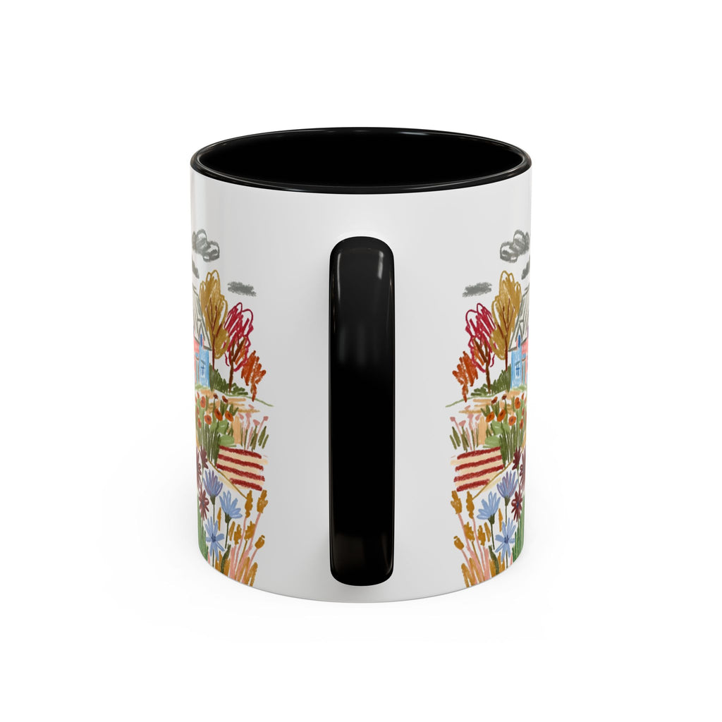 Personalized Floral Cottage Coffee Mug | Custom Name Accent Mug (11/15oz)