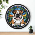English Bulldog Colorful Wall Clock — Canine Home Decor