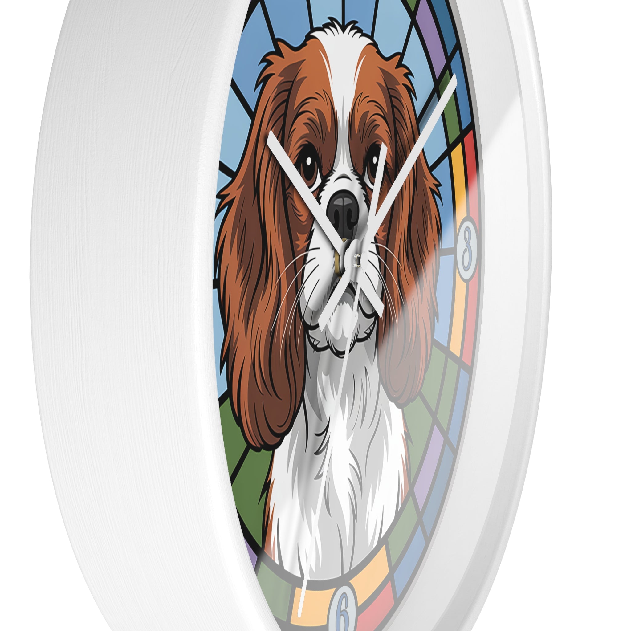 Caviler King Charles Color Wheel Wall Clock — Spaniel Dog Home Decor