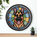German Shepherd Colorful Wall Clock — Canine Home Decor