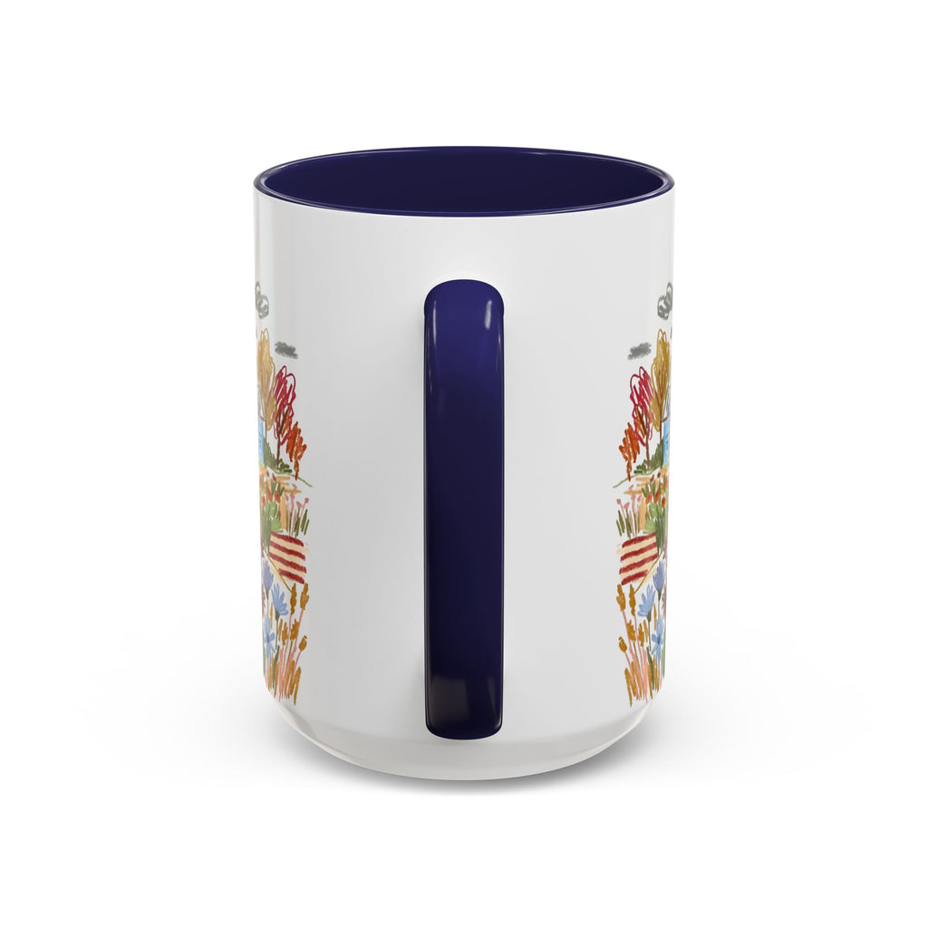 Personalized Floral Cottage Coffee Mug | Custom Name Accent Mug (11/15oz)