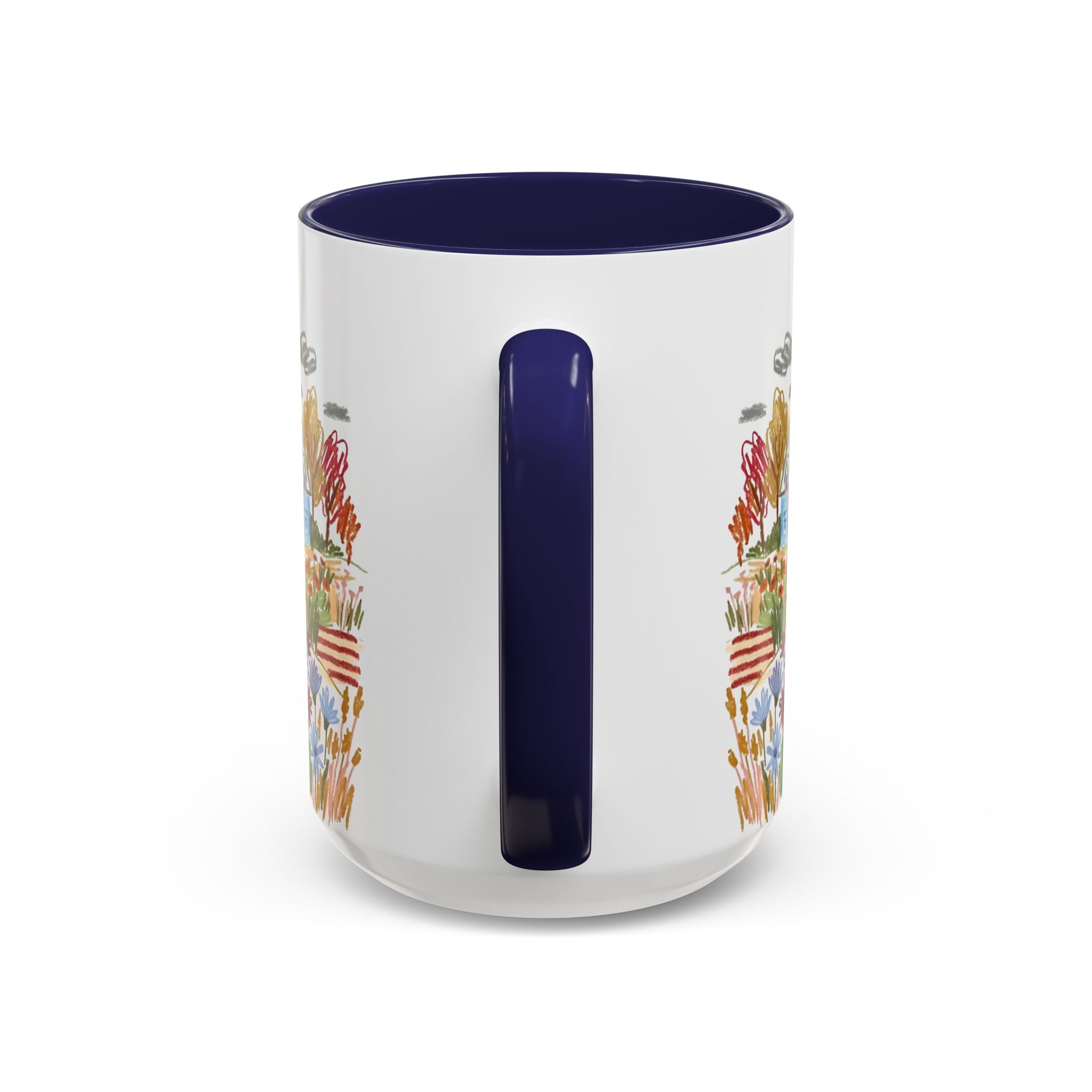 Personalized Floral Cottage Coffee Mug | Custom Name Accent Mug (11/15oz)