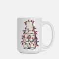 Polar Bear in Christmas Lights Mug Deluxe 15oz.