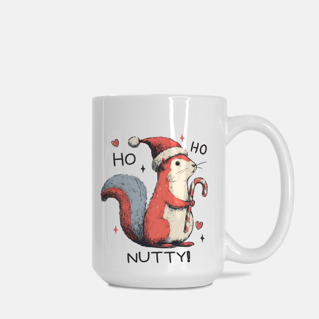 Christmas Squirrel Ho Ho Nutty! Ceramic Mug