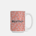 Personalized Coral Bloom Pattern Mug Deluxe 15oz.