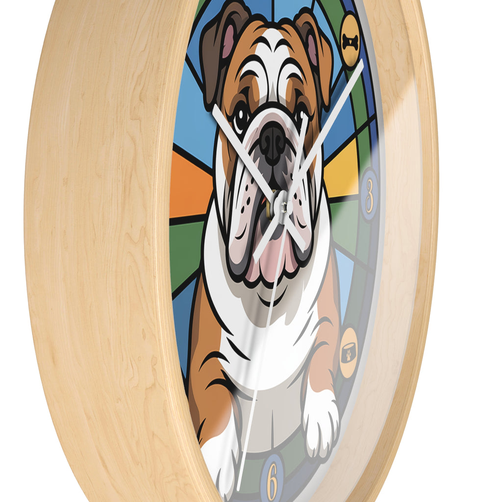 English Bulldog Colorful Wall Clock — Canine Home Decor