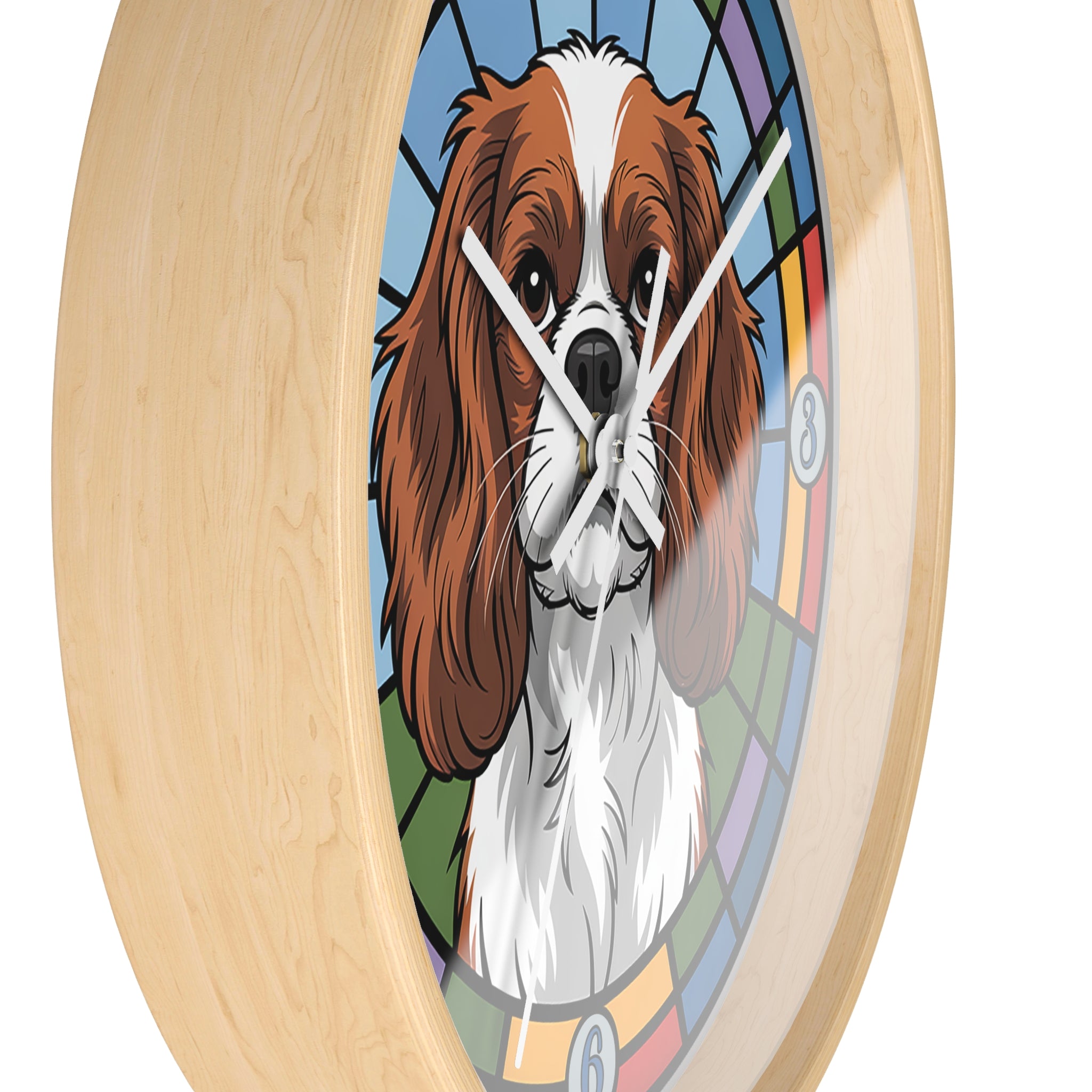 Caviler King Charles Color Wheel Wall Clock — Spaniel Dog Home Decor