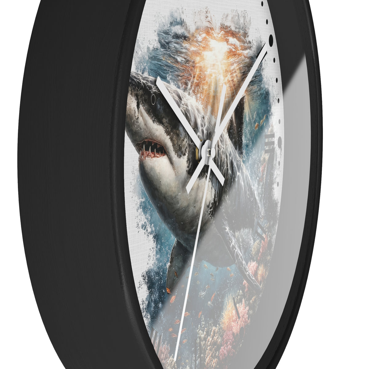 Great White Shark Wall Clock — Ocean Marine Decor