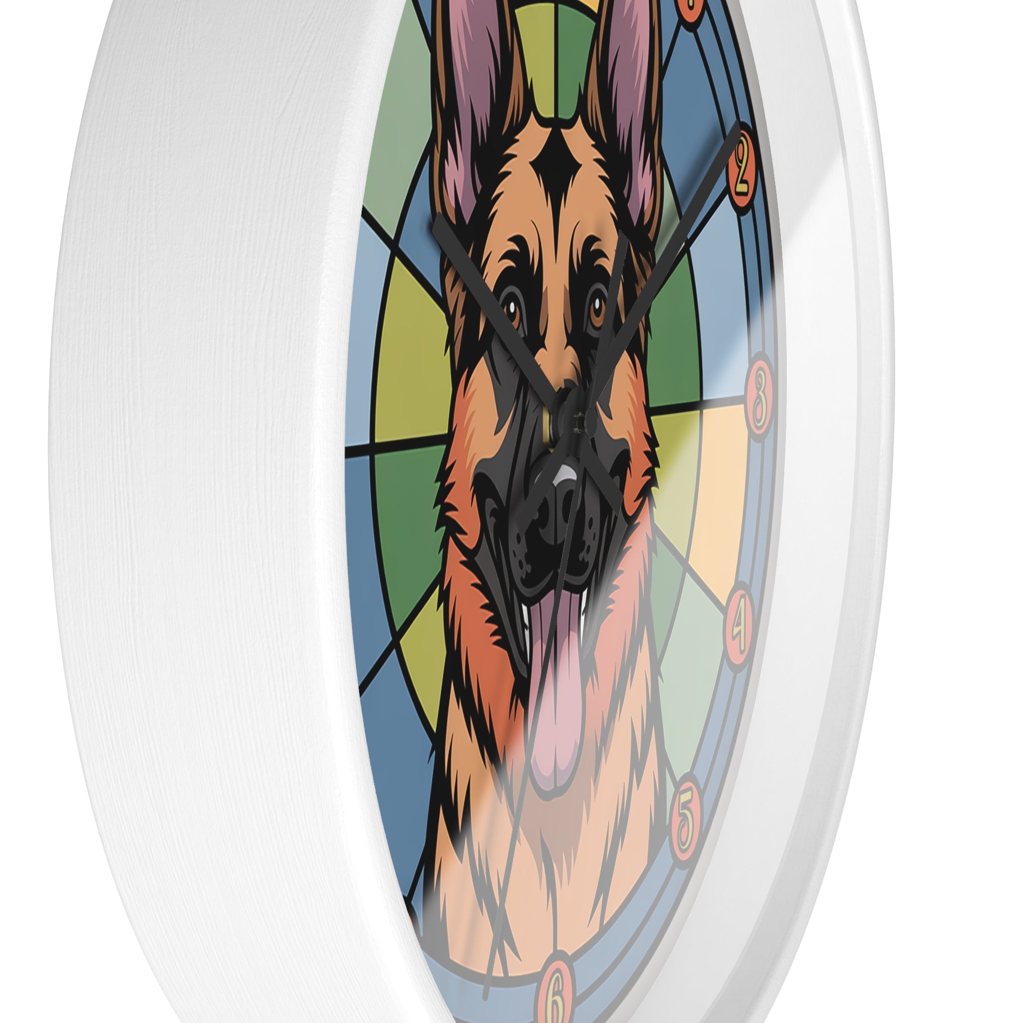 German Shepherd Colorful Wall Clock — Canine Home Decor