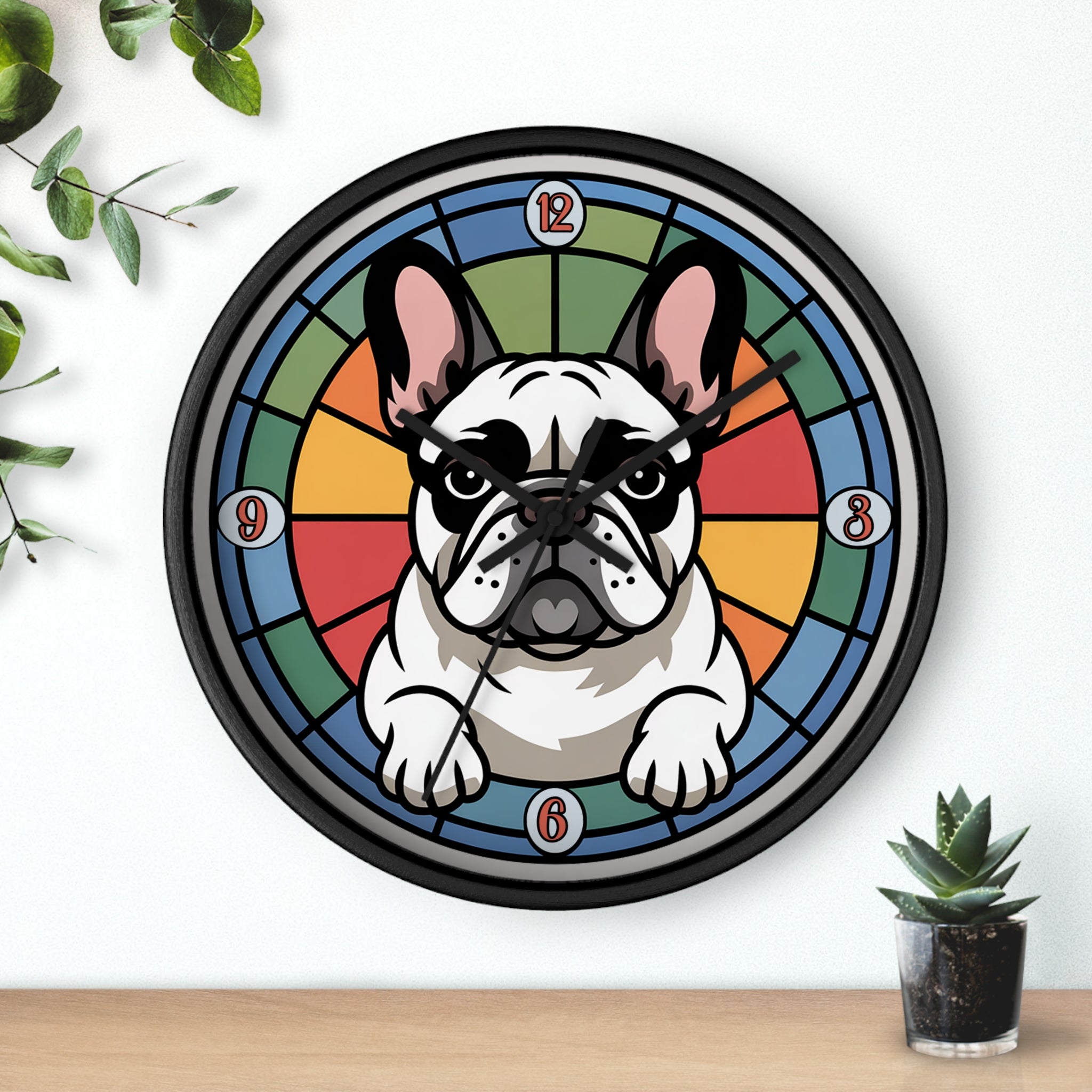 French Bulldog Colorful Wall Clock — Frenchie Home Decor
