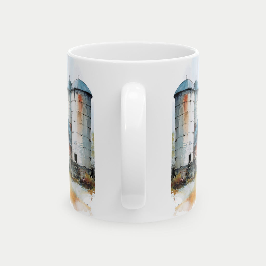 Personalized Old Chicken Farmhouse Ceramic Mug — Rustic Country Morning Coffee Cup