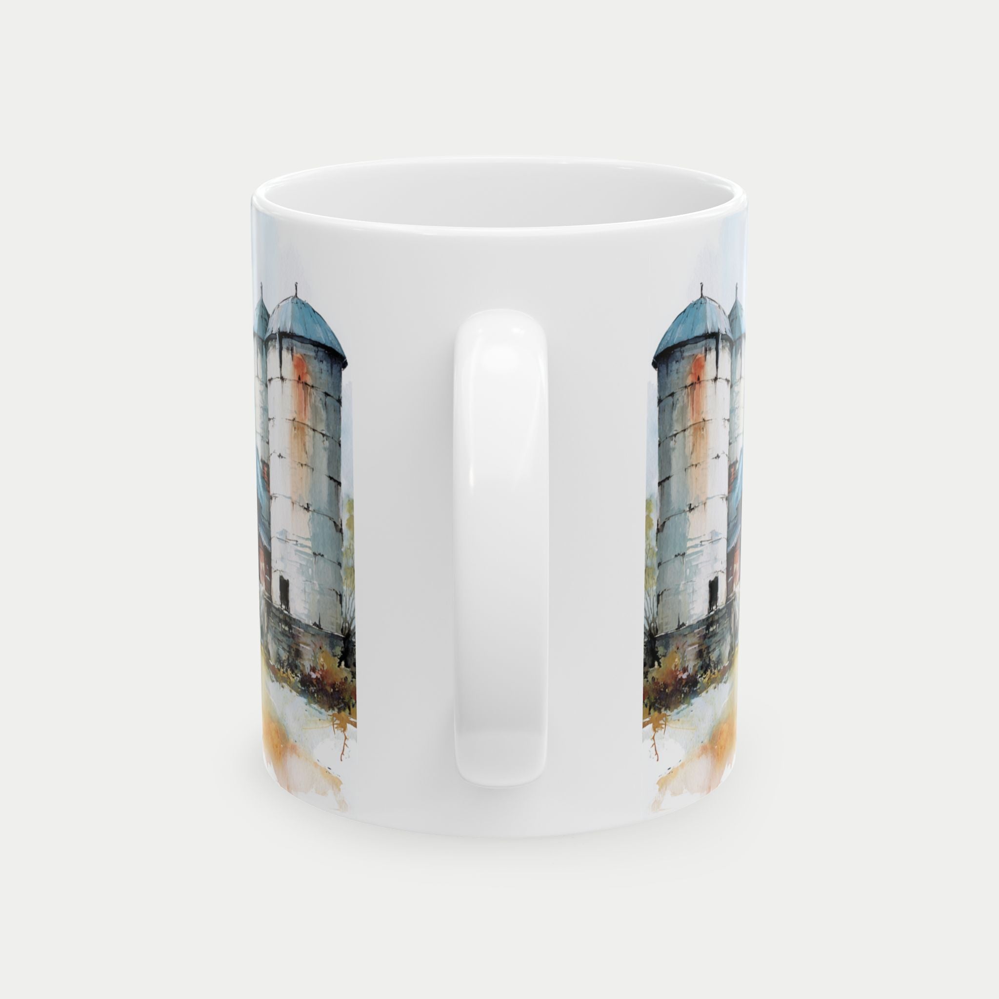 Personalized Old Chicken Farmhouse Ceramic Mug — Rustic Country Morning Coffee Cup