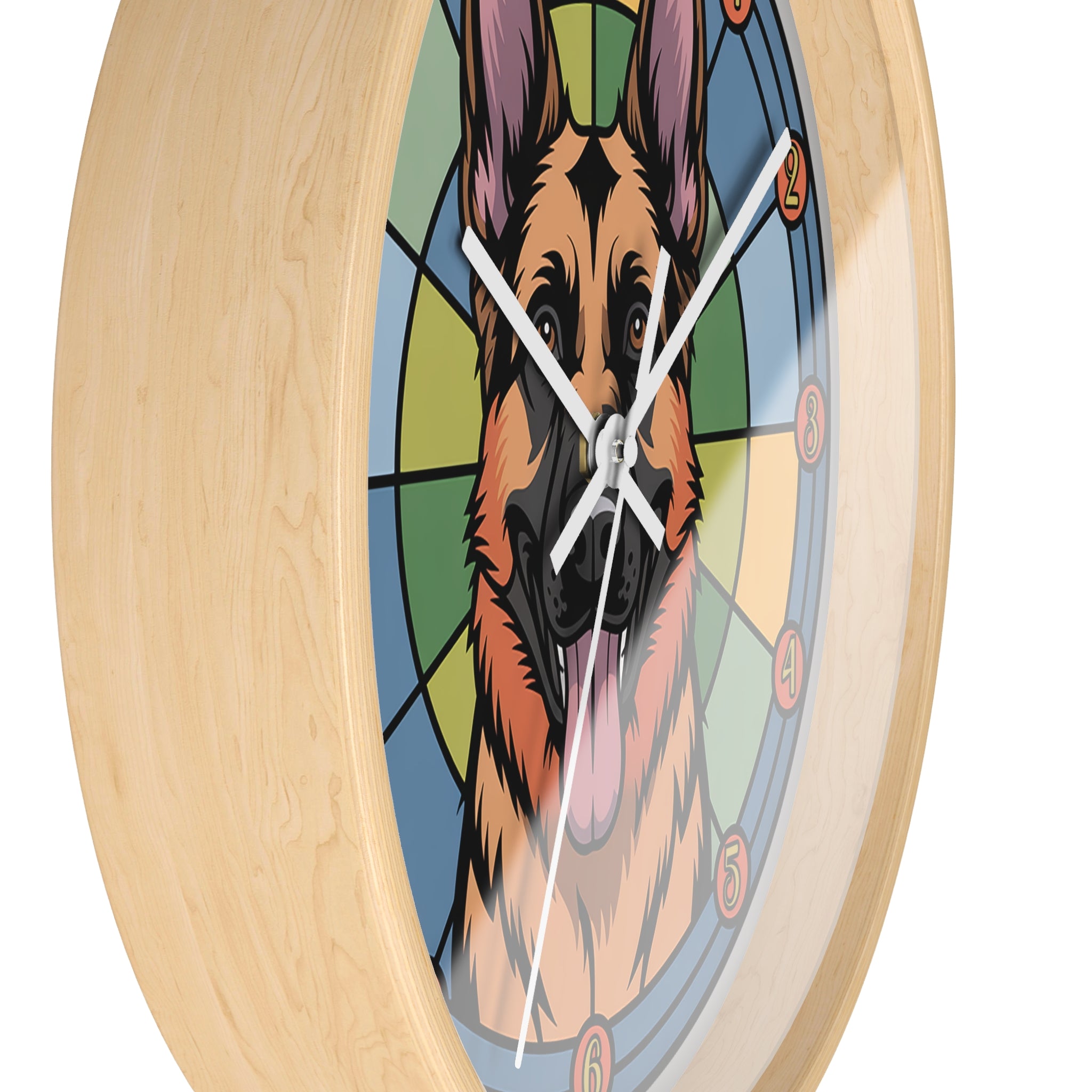 German Shepherd Colorful Wall Clock — Canine Home Decor