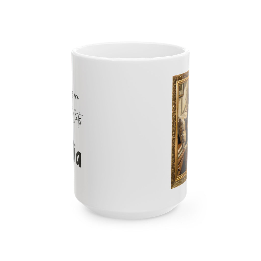 Custom Calico Painted Portrait Ceramic Mug – Personalized Coffee Cat Cup