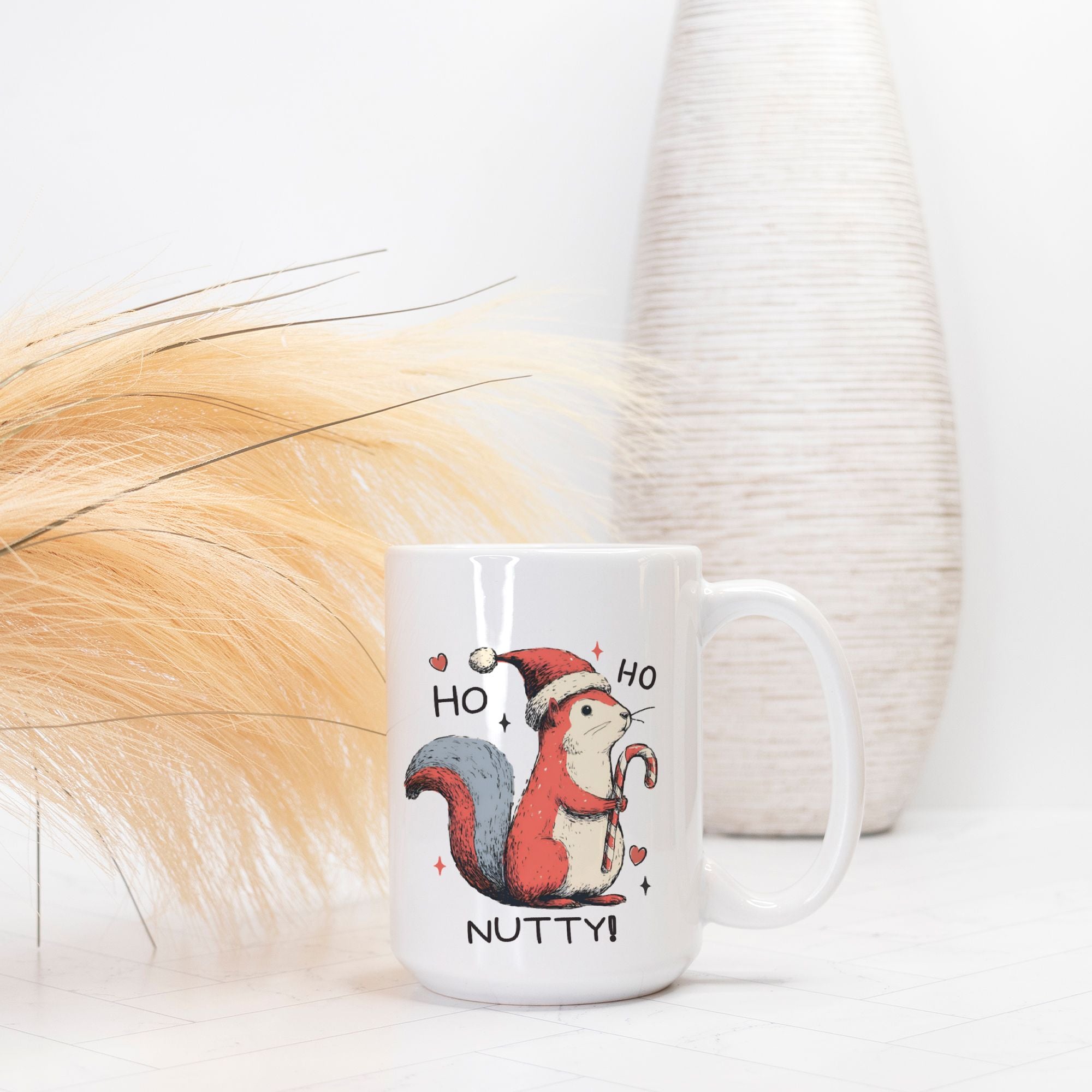 Christmas Squirrel Ho Ho Nutty! Ceramic Mug